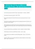 Minnesota Special Boiler License Practice Exam With All Correct Answers 2024&period;