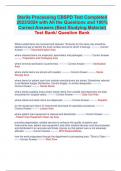 Sterile Processing CBSPD Test Completed  2023/2024 with All the Questions and 100%  Correct Answers (Best Studying Material) Test Bank/ Question Bank