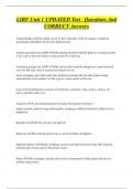 LIBF Unit 1 UPDATED Test Questions And  CORRECT Answers