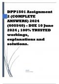 DPP1501 Assignment 2 (COMPLETE ANSWERS) 2024 (605540) - DUE 10 June 2024 ; 100% TRUSTED workings, explanations and solutions.