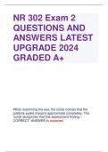 NR 302 Exam 2 QUESTIONS AND ANSWERS LATEST UPGRADE 2024 GRADED A+