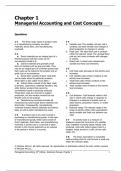 Solution Manual for Managerial Accounting&comma; 18th Edition By Ray Garrison&comma; Eric Noreen and Peter Brewer&comma; Verified Chapters 1 - 16&comma; Complete Newest Version