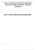 NACE 1 LATEST 2023 PRACTICAL QUESTIONS AND ANSWERS VERIFIED AND GRADED A+