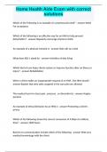 Home Health Aide Exam with correct solutions