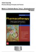 Test Bank for Pharmacotherapy Principles and Practice, 5th Edition by Chisholm-Burns, 9781260019445, Covering Chapters 1-102 | Includes Rationales