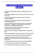 ELL EXAM WITH 100 QUESTIONS AND ANSWERS 