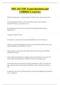 PHY 101 TOP Exam Questions and  CORRECT Answers