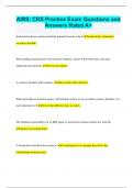 AIRS&colon; CRS Practice Exam Questions and Answers Rated A&plus;