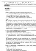 Test bank for Foundations for Population Health in Community Public Health Nursing 6th Edition Stanhope&period; Graded A&plus; &lpar;2024&sol;2025&rpar;