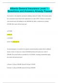 Alberta General Insurance Level 1 &ndash; Questions and Answers Already Passed