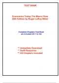 Test Bank for Economics Today The Macro View, 20th Edition Miller (All Chapters included)