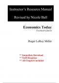 Solutions for Economics Today The Macro View, 20th Edition Miller (All Chapters included)