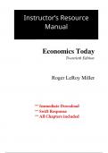 Solutions for Economics Today The Micro View, 20th Edition Miller (All Chapters included)