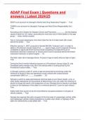 ADAP Final Exam &vert; Questions and answers &vert; Latest 2024&sol;25