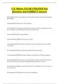 U&period;S&period; History STAAR UPDATED Test  Questions And CORRECT Answers