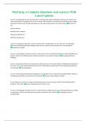 Med Surg A Complete Questions And Answers With Latest Updates