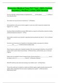 Fresenius Medical Care PCT Test &vert; 100&percnt; Correct Answers &vert; Verified &vert; Latest 2024 Version