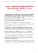 Oregon Cosmetology State Rules and Laws Exam Questions With 100&percnt; Correct Answers