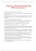 Oregon Law final Exam Questions With 100&percnt; Correct Answers