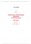 Test Bank for Adolescence and Emerging Adulthood 5th Edition By Jeffrey J. Arnett (All Chapters, 100% Original Verified, A+ Grade) 