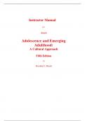 Instructor Manual With Test Bank for Adolescence and Emerging Adulthood 5th Edition By Jeffrey J. Arnett (All Chapters, 100% Original Verified, A+ Grade)