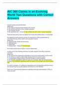 AIC 300 Claims in an Evolving World Test Questions with Correct Answers 