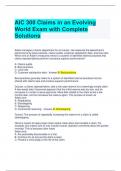 AIC 300 Claims in an Evolving World Exam with Complete Solutions