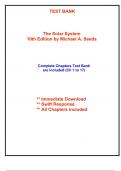 Test Bank for The Solar System&comma; 10th Edition Seeds &lpar;All Chapters included&rpar;