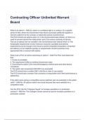 Contracting Officer Unlimited Warrant Board&period;