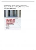Test Bank for Employment Law for Business and Human Resources Professionals&colon; Alberta and British Columbia &lpar;4th Edition&rpar; &ndash; Kelly Williams-Whitt & Dawn Nicholson &ndash; Complete Exam Resource