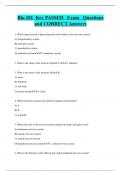 Bio 101 Key PASSED Exam Questions  and CORRECT Answers