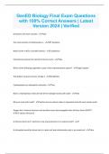 GenED Biology Final Exam Questions with 100&percnt; Correct Answers &vert; Latest Version 2024 &vert; Verified