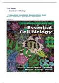 Test Bank - Essential Cell Biology, 6th Edition (Alberts, 2024),All Chapters|| Latest  Edition 