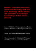Penfield's study of the interpretive  cortex GCSE Psychology: OCR 2023  GCSE Psychology J203/02: Studies  and applications in Psychology 2  Question Paper & Mark Scheme  (Merged)