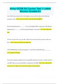Army GCSS S4 Course Test 1 Latest Version Graded A&plus;