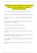 GFEBS Essentials Questions & Answers &vert; 100&percnt; Correct Answers &vert; Verified &vert; Latest 2024 Version