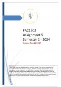 FAC1502 Assignment 5 