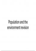 Population and the Environment summary powerpoint
