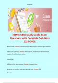 NBME CBSE Study Guide Exam Questions with Complete Solutions 2024-2025.