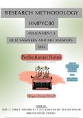 HMPYC80 Assignment 3 Answers 2024