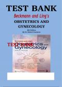 Beckmann and Ling’s Obstetrics and Gynecology, 9th Edition TEST BANK by Dr. Robert Casanova | Verified Chapter's 1 - 50 | Complete Newest Version