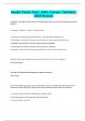 Health Praxis Test &vert; 100&percnt; Correct &vert; Verified &vert; 2024 Version