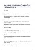 Comptia A&plus; Certification Practice Test 1  Updated &lpar;2026&sol;2027&rpar; Questions with Detailed Verified Answers