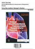 Test Bank for Clinical Manifestations and Assessment of Respiratory Disease 9th Edition by Des Jardins ISBN NO:032387150X | 9780323871501