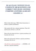 BS 161 EXAM 2 NEWEST EXAM  COMPLETE 200 QUESTIONS AND  CORRECT DETAILED ANSWERS  (VERIFIED ANSWERS) |ALREADY  GRADED A+