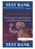 Test Bank Physical Examination and Health Assessment 8th edition by Carolyn Jarvisis ISBN: 9780323510806 |COMPLETE TEST BANK| Guide A+