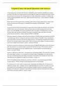 Virginia Exam Advanced Questions and Answers