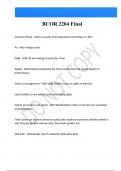 BCOR 2204 Final Questions And Answers Latest &vert;Update&vert; Verified Answers 