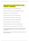QMA INSULIN EXAM 2024 WITH 100&percnt;   CORRECT ANSWERS