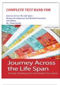 COMPLETE TEST BANK FOR   Journey Across The Life Span: Human Development And Health Promotion 6th Edition By: Polan|Taylor latest update